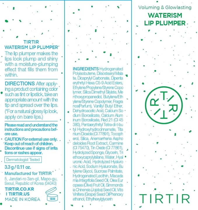 TIRTIR Waterism Glow Tint (Lip Plumper_Light Pink, 0.14 0.14 Fl Oz