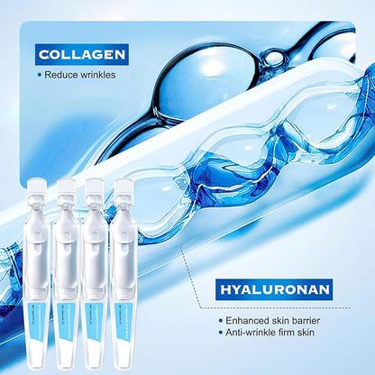 60Pcs 3% Hyaluronic Acid Serum Ultra-Hydrating Vials,Hyaluronic Acid Tubes,Ultra Hydrating Serum,Hyaluronic Acid Serum for Face,Single-Use Hyaluronic Acid Tubes Vials(2Box)