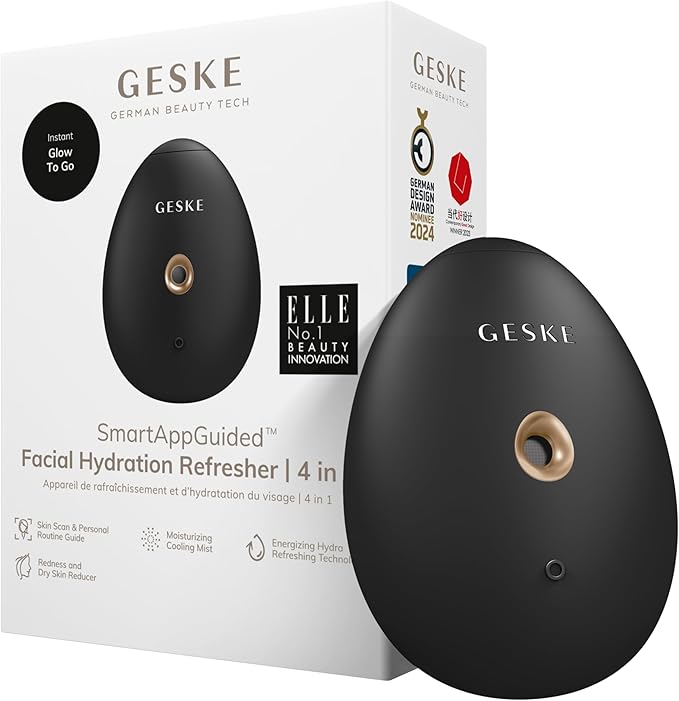 SmartAppGuided™ Facial Hydration Refresher | 4 in 1 | Water Atomizer | Moisturizing Spray Machine | Face Mister | Humidifier for Natural Glow | Reduce Redness & Dry Skin