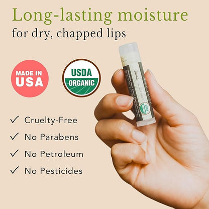 Organic Lip Balm - 4 Pack