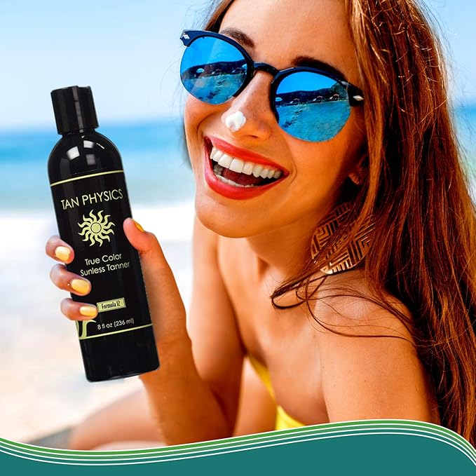 Tan Physics & EviLuxe Deluxe Tanning Mitt Bundle (5pcs) – Face & Body Tanner Mitts, Exfoliation Glove, Storage Bag & 8oz True Color Sunless Tanning Lotion – For Flawless Sun Kissed Skin All Year Long