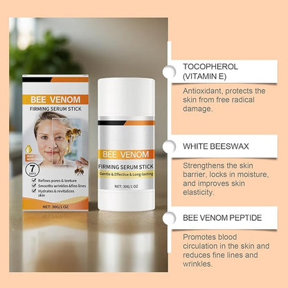 Bee Venom Firming Serum Stick - Advanced Anti-Wrinkle Lifting Cream,Deep Hydration,Restores Skin Elasticity,Suitable for All Skin Types(1pcs)
