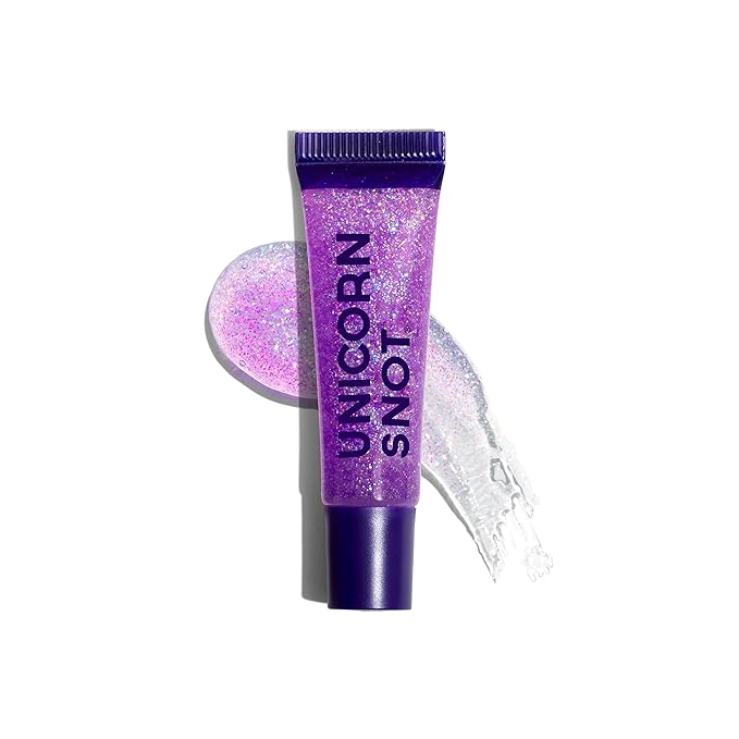 UNICORN SNOT Glitter Lip Gloss - Long-Lasting Sparkly Lip Shine - Vegan & Cruelty Free Non-Sticky Formula - Lip Gloss for Festivals and Rave Makeup - High-Shine Glitter Lip Gloss, Purple (Orchid)
