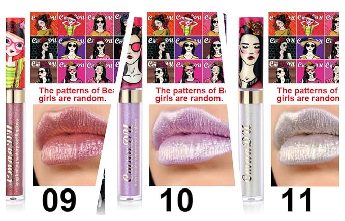 Glitter Lip Gloss Set, 11 Colors Diamond Shiny Glitter