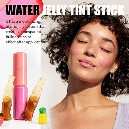 Milk Jelly Blush, Sheer Lip & Cheek Stain, Milk Cooling Water Jelly Tint, Buildable Watercolor Finish, Long Lasting Milk Jelly Blush Stick, Face Blushes, Lip Gloss for All Skin Tones, 03