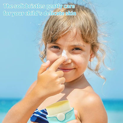 Dohia Sunscreen Applicator for Kids Sunblock Buddy with Protective Caps Makeup Brushes un Lotion Applicator Sun Cream Brush ST1-DGHZS (Green)