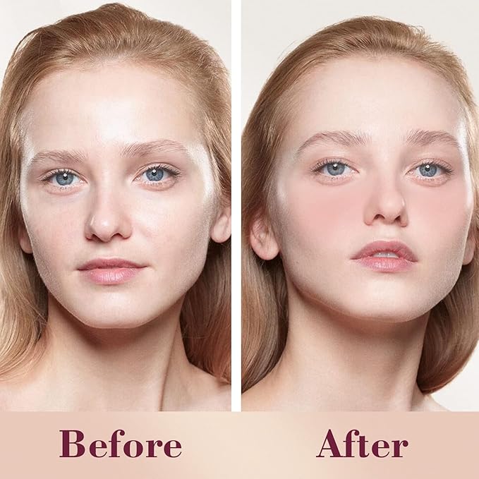 Cilrofelr Dewy Liquid Blush, Soft Cream Liquid Blush Nude Peach)