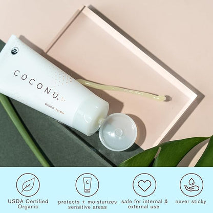 Coconu Oil Based Massage Oils for Date | Organic Coconut Body Oil | Natural & Clean Ingredients, Body Oils for Men, Women, Couples & Personal Use | 3 Oz