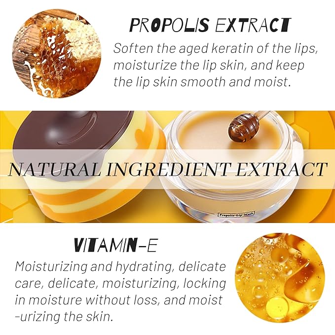 Balm Lip Balm Honey Pot, Propolis Moisturizing