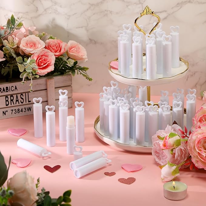 100 Pcs Lip Balm Bulk Heart Gift
