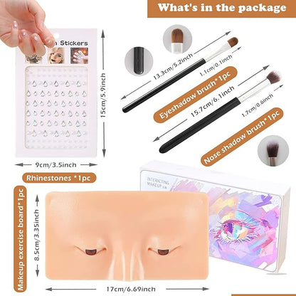 Makeup Practice Face Board, Silicone Makeup Mannequin Face