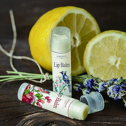 CRASPIRE Lip Balm Labels 80pcs Homemade Container（Flowers