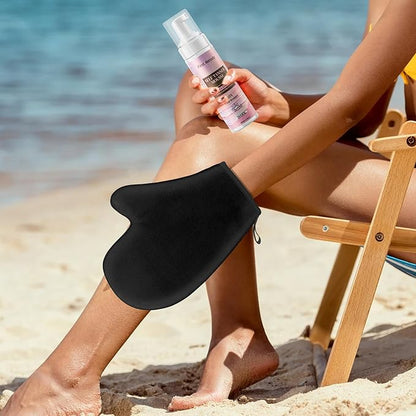 Self Tanning Mitt Applicator Self Tan Black Tanning Mitts Self Tanner are Machine Washable And Reusable Sunless Tanning Mit Ultra Soft and Streak Free