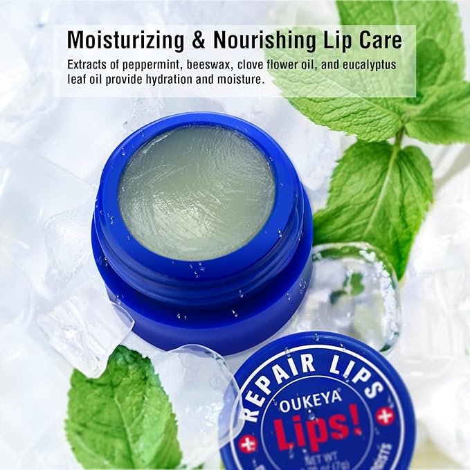 Lip Balm Treatment with Beeswax, Peppermint Chapping