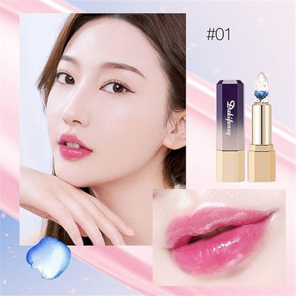 Crystal Jelly Flower Color Changing Lipstick, Ph Lipstick Changing