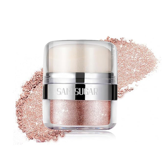 Glitter Body Highlighter Powder Body Shimmer Sparkle Face sponge head（06#）