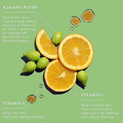 DERMAdoctor 20% Vitamin C Face Serum with Vitamin E & Ferulic Acid | Kakadu C Dermatologist-Formulated Anti-Aging, Hydrating & Discoloration Correcting Serum | Dark Spot Corrector - 1.0 fl oz