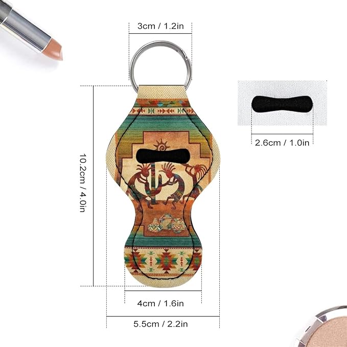 Chapstick Holder Keychain for Lipstick Lip Girls