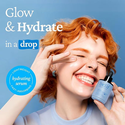 belif Super Drops Multi-7 Hyaluronic Hydrating Serum - 24-hr Moisturization, Hyaluronic Acid, Panthenol, Lightweight Daily Essence | Korean Skincare (1.01 fl. oz)