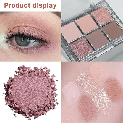 6 Colors Nude Champagne Gold Matte Shimmer Eyeshadow