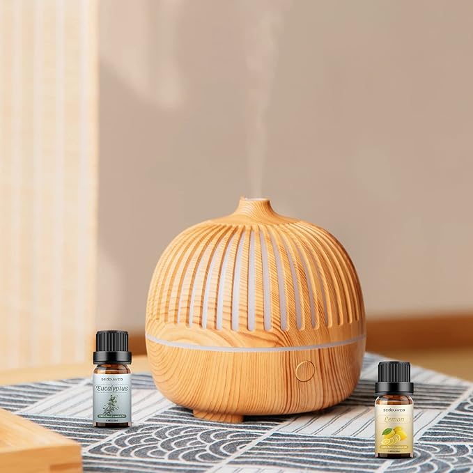 Eucalyptus Oil Lemon Essential Oil Gift Set, 100% Pure Organic Aromatherapy Oils Gift Set for Diffuser, Massage, Soap, Candle Making - 2 x 10ml