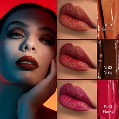 6pcs Liquid Lipsticks,Waterproof Lasting Lipstick Gift Set,High Pigment Lipsticks Professional Lip Stain Lip Gloss Lip Stain