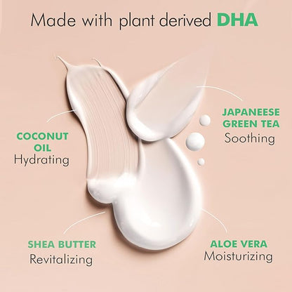 Tanning Lotion Self Tanner - With Natural & Organic Ingredients, Travel Size Self Tanning Lotion, Non Toxic Gradual Tanning Lotion, Sunless Tanning Lotion for Fake Tan for Women & Men, Fair to Medium