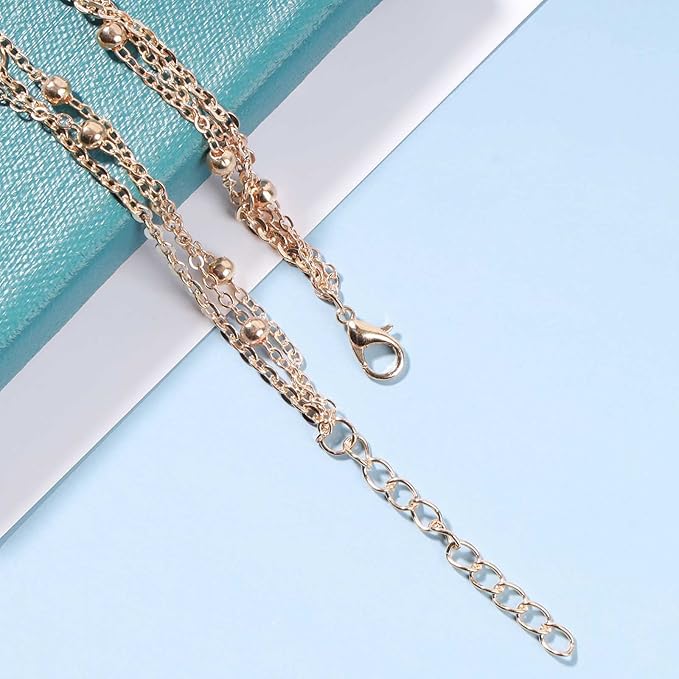 Boho Layered Disc Coin Necklace Choker Gold Cactus