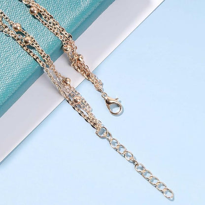 Boho Layered Disc Coin Necklace Choker Gold Cactus