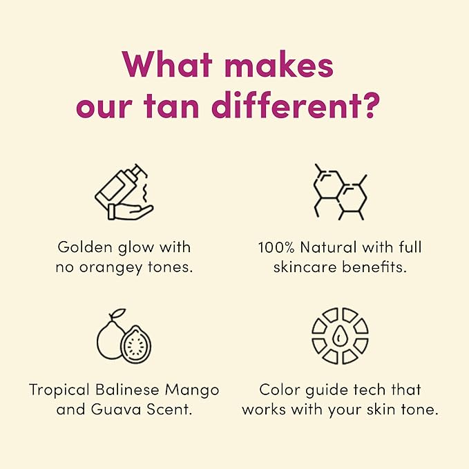 Coco & Eve Self Tanner Mousse Kit - (Medium) All Natural Sunless Instant Self Tanning Lotion with Bronzer & Mitt Applicator | Sunny Honey Bali Bronzing Kit