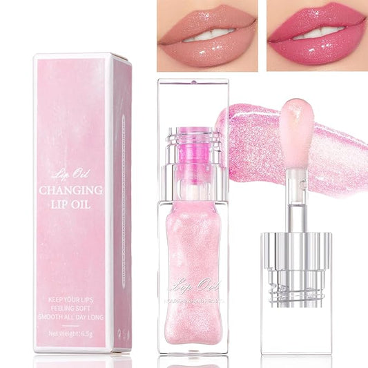 Magic Color Changing Lip Oil, Hydrating Lip Gloss Magic