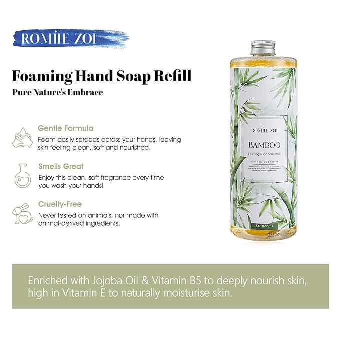 Foaming Hand Soap Refill, Bamboo, Gentle