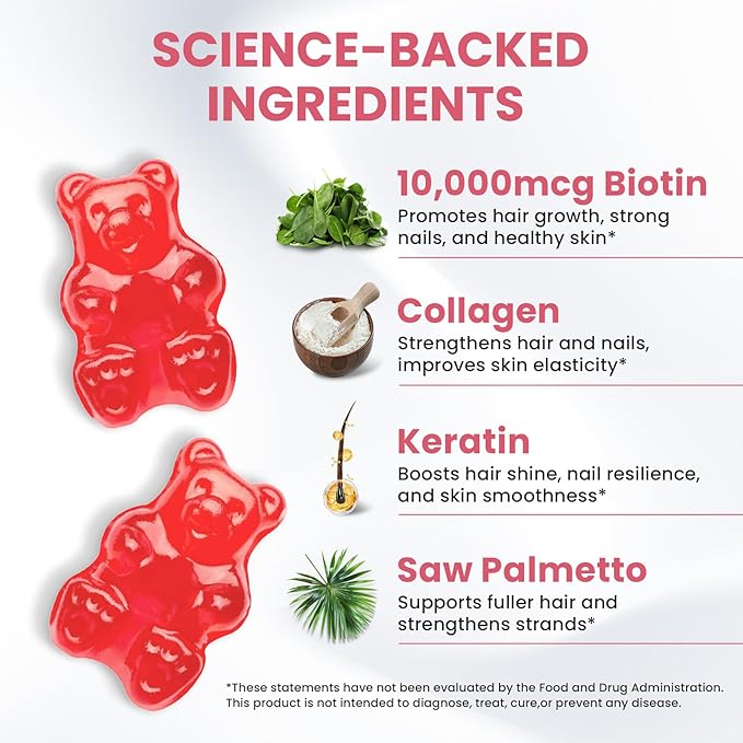 Venture Pal Vitamin D3 10000 IU Plus K2 (MK-7) 200 mcg Liquid Drops & Biotin Gummies with Collagen & Keratin - Hair Growth