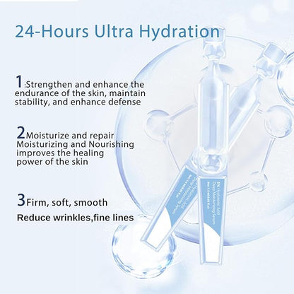 5% Hyaluronic Acid Serum Ultra-Hydrating Vials - Hyaluronic Acid Serum for Face - Face Ser um for Women Anti Aging - Single-Use Hyaluronic Ac id Tubes - Firm,Soothe,Nourish Ultra Hydrating (30pcs)