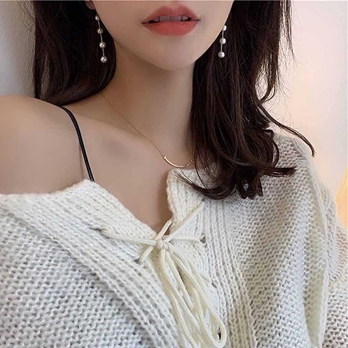 Boho Pearl Dangle Earrings Gold Pearl Drop Stud