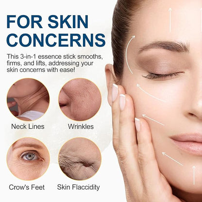 Advanced Retinol Firming Serum Stick,Anti Aging Neck Firming Cream,3-in-1 Smooth,Tighten and Firm Face,Neck & Jawline, Reduces Wrinkles,Nourishing Anti Aging Repair Cream for All Skin Types