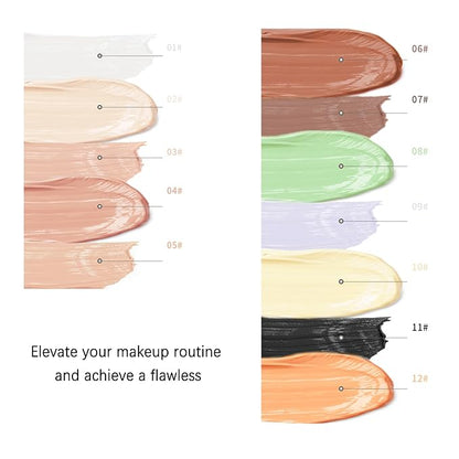 Mallofusa Single Color Face Makeup Concealer Foundation Palette 0.49oz