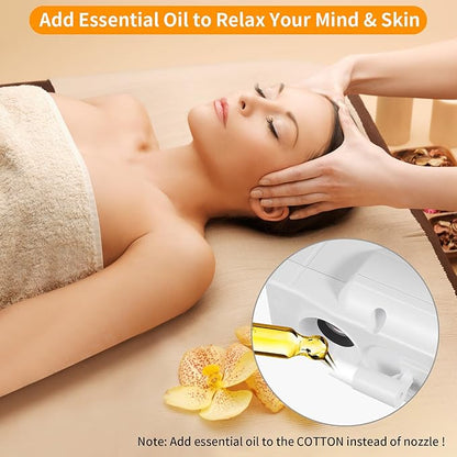 Professional Facial Steamer, Hot Mist Spray, Vaporizador Facial Steamer for Esthetician, Height Adjustable, SPA at Home, White