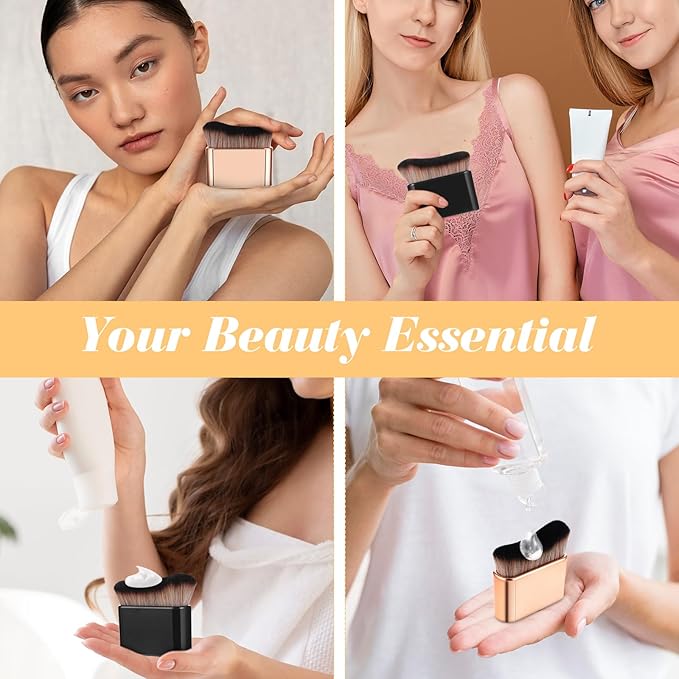 2 Pcs Self Tanning Brush Sunless Body Tanner Brushes Fake Tan Leg Makeup Foundation Brush Fine Cosmetic Application Tool for Blending Tanning Mousse Kabuki Face Spray