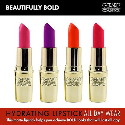 Gerard Cosmetics Lipstick Mai Tai | Orange Lipstick with Luxe Satin Finish | Highly Pigmented, Smooth Formula with Hydrating Ingredients | Long Lasting | Cruelty Free & Made in USA