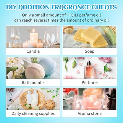 HIQILI Fragrance Oil, Gold Coast 6x10ml for Candle Scents Making, Scented Oils for Soy Candles Soap Slime Aromatherapy Diffuser, Premium Grade Essential Oil Set for Christmas Holiday