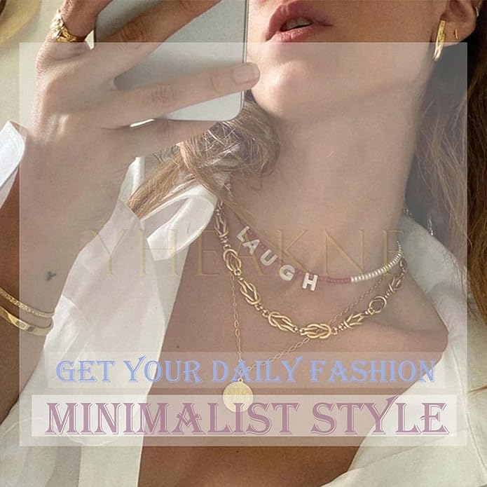 Boho Double Chain Hoop Earrings Gold