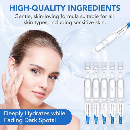 3% Hyaluronic Acid Serum, Ultra Hydrating Serum for face, Hyaluronic Acid Tubes | Pre-makeup SkinCare | Single-Use Hydrating Vials Skincare for Dry & Sensitive skin, 30 Count