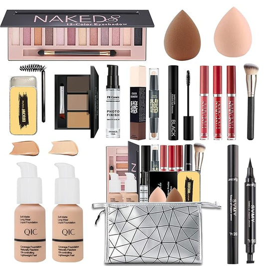 All in One Makeup Kit,Includes Naked Eyeshadow Palette,Liquid