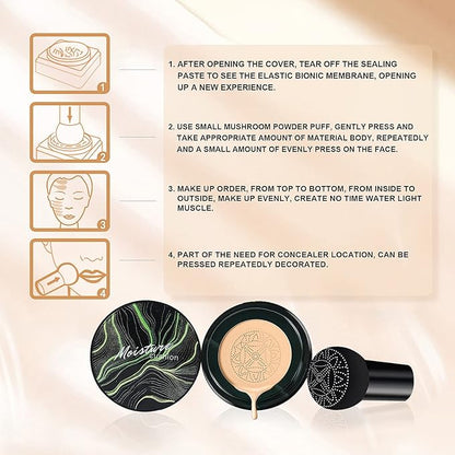 Mushroom Head Air Cushion CC Cream, Long-Lasting Brightening (Buff Beige)