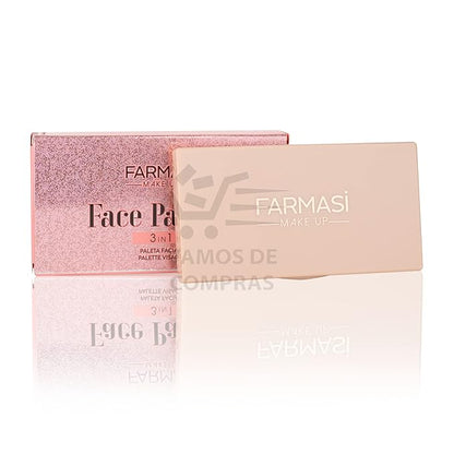 FARMASI Makeup Face Palette, Trio Eyeshadow, Long Lasting 0.52 oz
