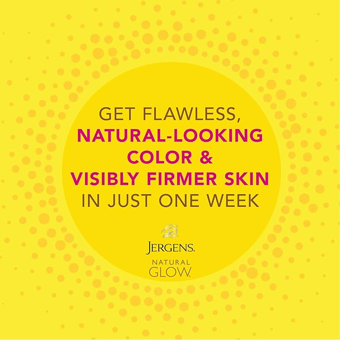 Jergens Natural Glow +FIRMING Self Tanner, Sunless Tanning Lotion for Fair to Medium Skin Tone, Anti Cellulite Firming Body Lotion for Natural-Looking Tan, 7.5 Ounce