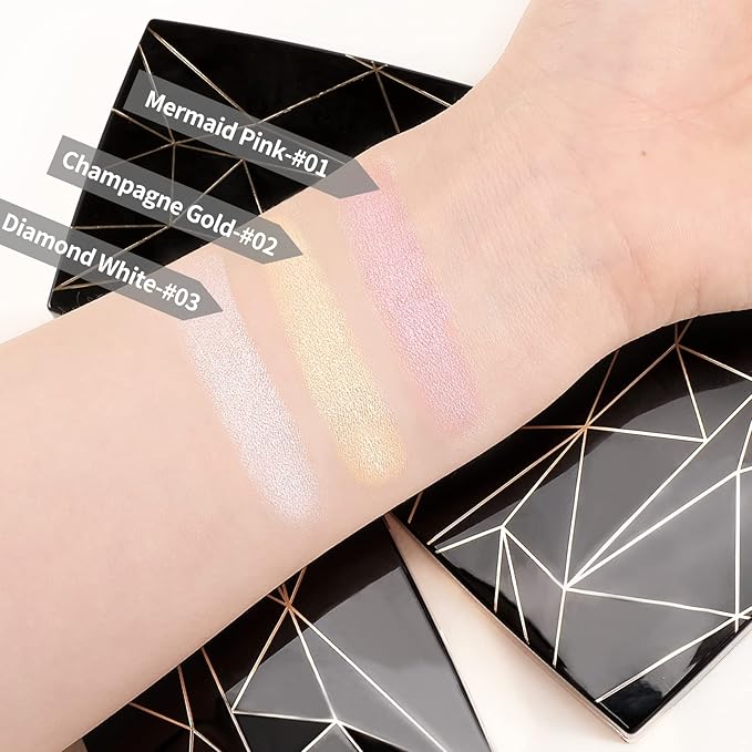 Boobeen Face Highlighter Makeup Palette Baked Highlighter Powder Natural Glow