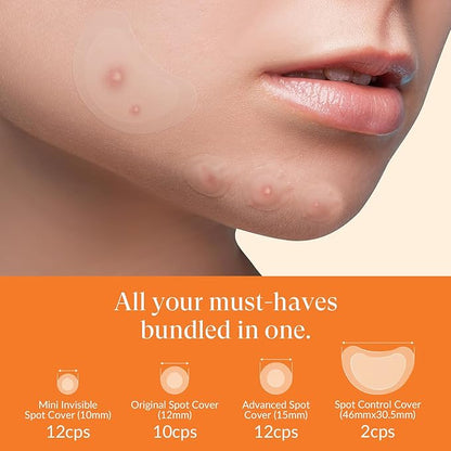 RPELife Hydrocolloid Pimple Patches with Salicylic Acid for Face, Acne Pimple Patch Invisible Spot Cover Treatment for Zits, Blemishes, and Pimples,Absorbing Zit Patch for Clear Skin (36 Count）
