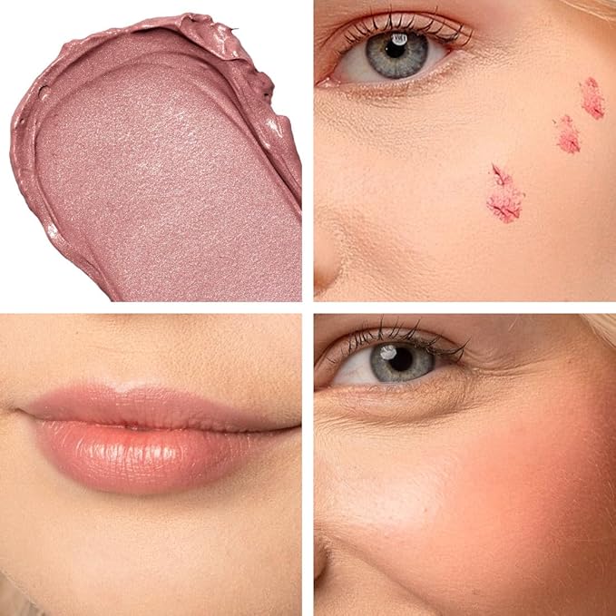 Palladio Liquid Blush for Cheeks & Lips 2-in-1 Finish, Dainty